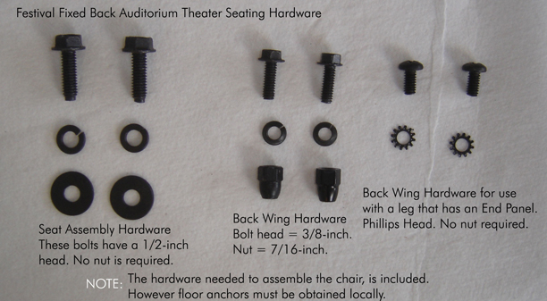 Theater Seating Festival fixed back installation guide