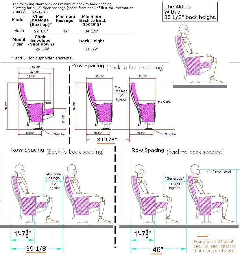 Theater Seating Alden sample floor plan seating layout specs